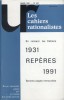 Les cahiers rationalistes N° 457 : En relisant les Cahiers : 1931-1991. Bonnes pages retrouvées.. LES CAHIERS RATIONALISTES 