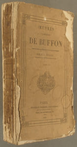 Oeuvres complètes de Buffon mises en ordre et précédées d'une notice historique par M. A. Richard. Tome 12 seul : Histoire des animaux, suite des animaux carnassiers. 12 gravures en noir sur feuilles volantes n'appartiennent pas à cette édition.