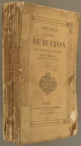 Oeuvres complètes de Buffon mises en ordre et précédées d'une notice historique par M. A. Richard. Tome 16 seul : Suite des oiseaux. 14 gravures en noir sur feuilles volantes n'appartiennent pas à cette édition.