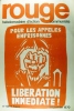 Rouge N° 49. Hebdomadaire d'action communiste. Pour les appelés emprisonnés, libération immédiate!. ROUGE 