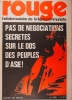 Rouge N° 146. Hebdomadaire de la ligue communiste. Pas de négociations secrètes sur le dos des peuples d'Asie!. ROUGE 