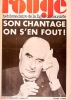 Rouge N° 191. Hebdomadaire de la ligue communiste. Son chantage on s'en fout!. ROUGE 