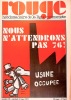 Rouge N° 196. Hebdomadaire de la ligue communiste. Nous n'attendrons pas 76!. ROUGE 