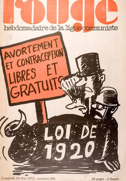 Rouge N° 205. Hebdomadaire de la ligue communiste. Avortement et contraception libres et gratuits.. ROUGE