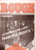 Rouge N° 314. Hebdomadaire d'action communiste. Franco la muerte!. ROUGE 