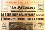 Le Parisien libéré. 16 juin 1968. La Sorbonne désinfectée…L'Odéon évacué par la police…. LE PARISIEN LIBERE 