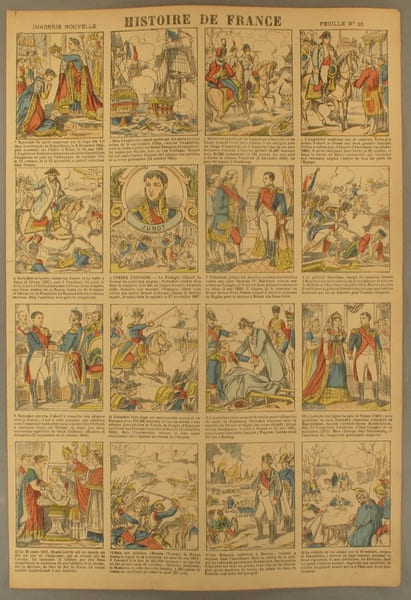 Histoire de France. Imagerie Nouvelle. Feuille N&deg; 16. Du sacre &agrave; la B&eacute;r&eacute;sina.. HISTOIRE DE FRANCE 