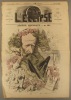 L'éclipse N° 23. Portrait charge d'Arsène Houssaye par André Gill. Couverture illustrée en couleurs.. L'ECLIPSE 