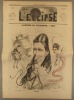 L'éclipse N° 52. L'auteur de Séraphine. Portrait charge en couleurs de Victorien Sardou par André Gill.. L'ECLIPSE 