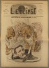 L'éclipse N° 84. Souvenir de l'hippodrome. Couverture illustrée en couleurs par André Gill sur la mort du dompteur Lucas, tué par ses lions.. ...