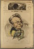 L'éclipse N° 97. Portrait-charge d'Adolphe Crémieux. Couverture illustrée en couleurs par André Gill.. L'ECLIPSE 