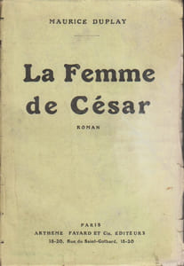 La femme de César. Roman.