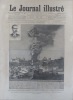 Le Journal illustré. Gravure à la Une : Explosion de la poudrière de Rome. Gravure intérieure double page : Journée du 1er mai, l'échauffourée de ...