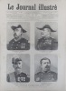 Le Journal illustré. Gravure à la Une : Grandes manoeuvres dans l'Est - 4 portraits de généraux. Gravure intérieure double page : Portraits de 10 ...