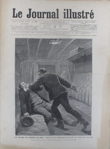 Le Journal illustré. Gravure à la Une : Tentative d'assassinat en chemin de fer, sur la ligne du Havre. Gravure intérieure double page : Meyerbeer.