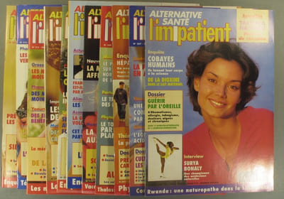 L'impatient - Alternative santé 1995. Année complète. Numéros 206 à 217.