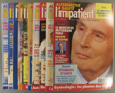 L'impatient - Alternative santé 1996. Année incomplète. Numéros 219 à 229. Il manque le numéro 218 de janvier 1996.