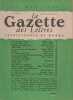 La gazette des lettres. Intelligence du monde. 1951. Revue littéraire mensuelle. 7e année - Nouvelle série N° 8.. LA GAZETTE DES LETTRES 1951 