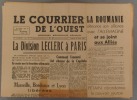 Le Courrier de l'Ouest. Première année - N° 5. La division Leclerc à Paris.. LE COURRIER DE L'OUEST 