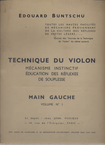 Technique du violon. Mécanisme instinctif. Education des réflexes de souplesse. Main gauche. Volume N° 1.