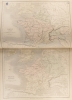 Cartes : Gaule ancienne. — France mérovingienne. 2 cartes extraites de l'Atlas universel et classique de géographie ancienne, romaine, du moyen âge, ...