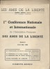 Compte rendu de la première conférence nationale et internationale de l'Association française des amis de la liberté. Interventions de Stanislas Fumet ...