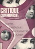 Critique communiste. Numéro spécial : femmes, capitalisme, mouvement ouvrier.. CRITIQUE COMMUNISTE 
