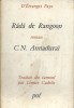 Râdâ de Rangoon. Traduit du Tamoul par Léonce Cadelis.. ANNADURAI C.N. 