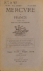 Mercure de France N° 508. Articles de P. Vergelez (La Réforme Administrative) - Georges Soulié de Morant (Poèmes Chinois de la Dynastie Song) - ...