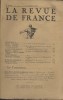 La revue de France. 6e année N° 20. André Billy - Joseph Bédier - Soulié de Morant - Thomas Mann - Henri Béraud - Henri-Robert…. LA REVUE DE FRANCE ...