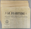 Le dix-huitième : journal hebdomadaire du XVIIIe arrondissement. Organe des quartiers de Clignancourt - Grandes-carrières - Goutte-d'or et la ...