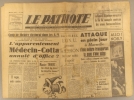 Le Patriote de Nice et Sud-Est N° 347.. LE PATRIOTE DE NICE ET SUD-EST 1955 