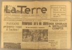 La Terre. N° 43. Hebdomadaire communiste de défense des paysans de France. Première année.. LA TERRE 