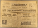 L'Humanité N° 13 541. Organe central du Parti communiste (S.F.I.C.).. L'HUMANITE 