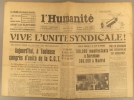 L'Humanité N° 13 590. Organe central du Parti communiste (S.F.I.C.).. L'HUMANITE 