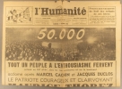 L'Humanité. Nouvelle série N° 92. Organe central du Parti communiste français.. L'HUMANITE 