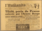 L'Humanité. Nouvelle série N° 137. Organe central du Parti communiste français.. L'HUMANITE 