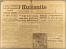 L'Humanité. Nouvelle série N° 244. Organe central du Parti communiste français.. L'HUMANITE 
