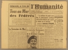 L'Humanité. Nouvelle série N° 245. Organe central du Parti communiste français.. L'HUMANITE 
