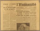 L'Humanité. Nouvelle série N° 256. Organe central du Parti communiste français.. L'HUMANITE 