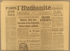L'Humanité. Nouvelle série N° 261. Organe central du Parti communiste français.. L'HUMANITE 
