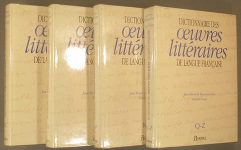 Dictionnaire des oeuvres littéraires de langue française. Complet en 4 volumes.