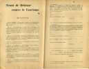 Tract de présentation du Front de défense contre le fascisme. Statuts, bulletin d'adhésion.. FRONT DE DEFENSE CONTRE LE FASCISME 