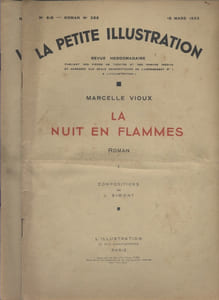 La petite illustration - Roman : La nuit en flammes. Roman en 2 fascicules.