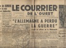 Le Courrier de l'Ouest. Première année N° 30. L'Allemagne a perdu la guerre…. LE COURRIER DE L'OUEST 