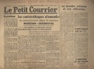 Le Courrier de l'Ouest. 62e année N° 183. Mention manuscrite : Dernier journal de l'occupation.. LE PETIT COURRIER 10 août 1944 