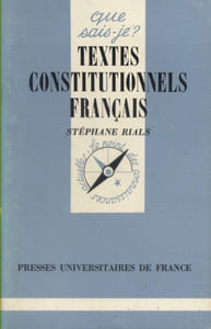 Textes constitutionnels français.