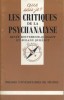 Les critiques de la psychanalyse. BOUVERESSE-QUILLIOT Renée - QUILLOT Roland 