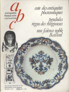 ABC N° 167. Antiquités pharaoniques - Faïences de Bailleul - Pendules religieuses du XVIIe…