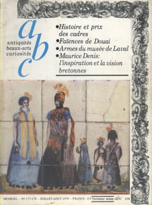 ABC N° 177-178. Cadres - Armes du musée de Laval - Maurice Denis - Faïences de Douai…